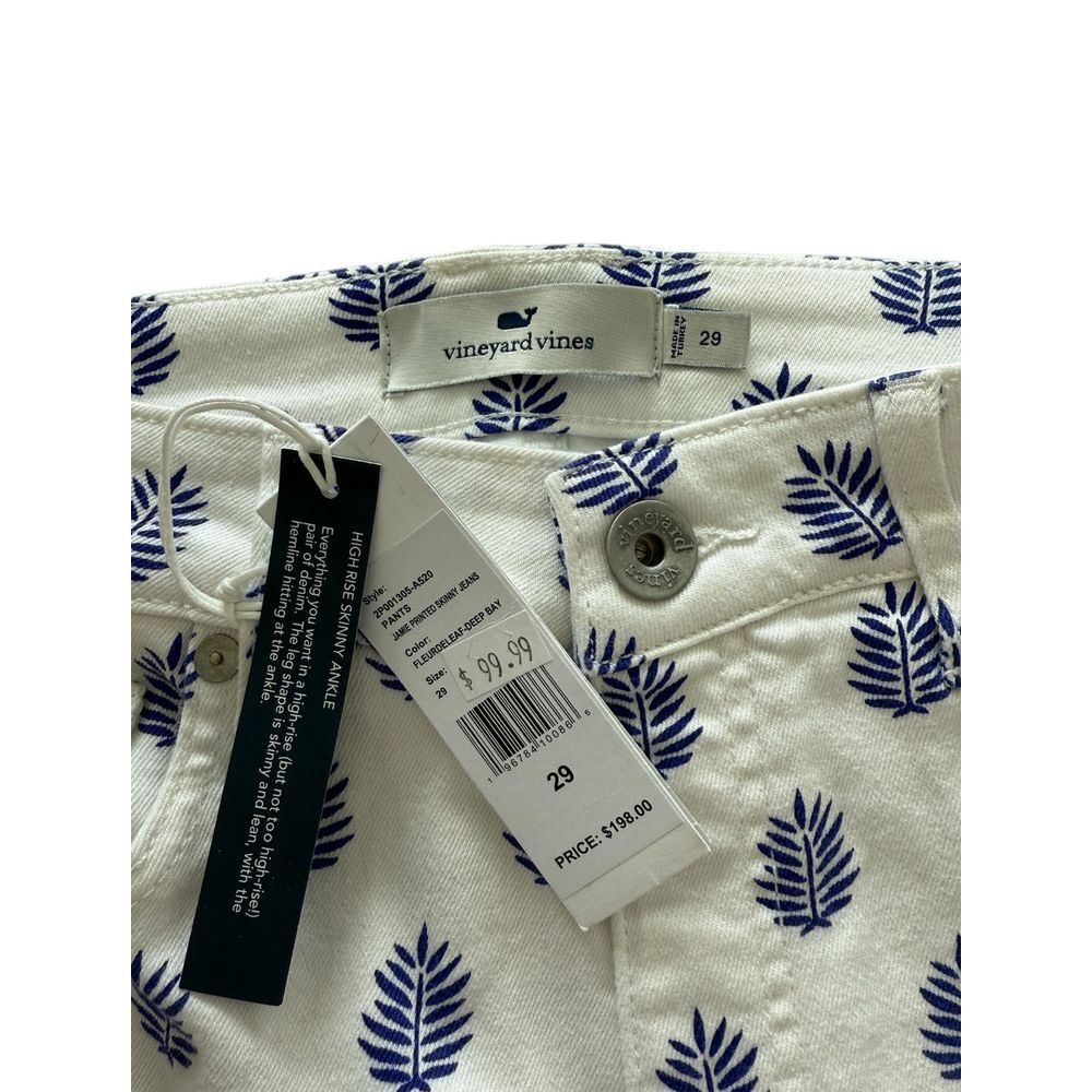 NWT Vineyard Vines Jamie Printed High Rise Skinny Jeans Sz 29 - Picture 10 of 12